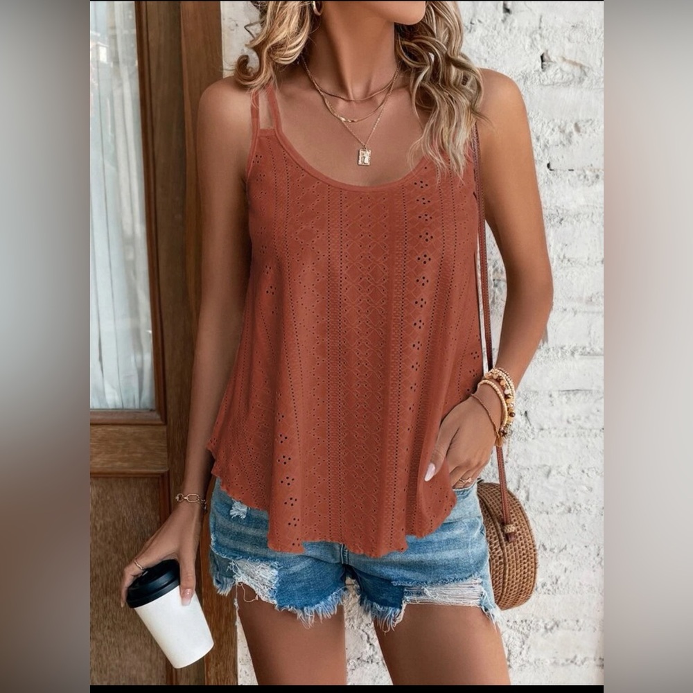 Orange Woven Cami Top
